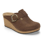 Birkenstock - Women's Fanny Ring Buckle Suede Leather Wedge Shoes