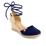 Andrea - Women's Wedge Ankle And Calf Strap Espadrilles