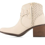 Forastero - Women's Real Leather Side Zipper Booties