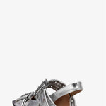Ganni - Women's Metallic Feminine Buckle Ballerinas Shoes
