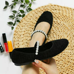 Rag Company - Women's Pearl Embellished Ballerina Flats