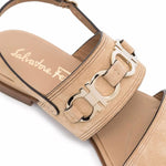 Salvatore Ferragamo - Women's Gancini Plaque Suede Sandals