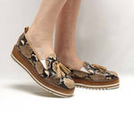 Michele Lopriore - Women's Cassidy Snakeskin Platform Loafers
