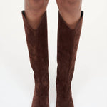 Staud - Women's Suede Western Wally Boot