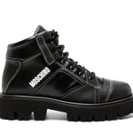 Moschino - Women's Logo-print Leather Boots