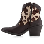 Andrea - Women's Western Cow Pattern Booties
