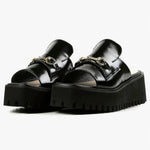 All Black - Women's Link Flatform Sandal