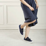 All Black - Women's Gathered Sneaker