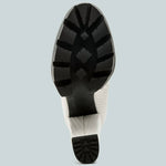 London Rag - Women's Moleski Textured Block Heeled Boots