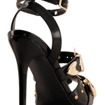 Andrea - Women's Ornate Buckles And Studs Sandal