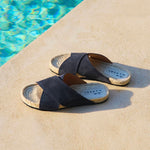 Manebi - Suede Crossed Bands Sandals Hamptons Espadrilles