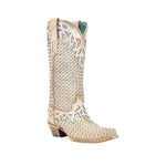 Corral - Women’s Glitter Woven Overlay Snip-toe Cowboy Boots