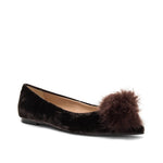 Sam Edelman - Women's Raddie Velvet Flat With Pom