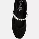 Rag Company - Women's Pearl Embellished Ballerina Flats