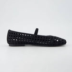 Cushionaire - Women's Weavy Squared Toe Woven Ballet Flats