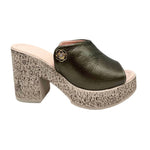 Bonavi - Women's Attica Love Block Heel Mule Sandal