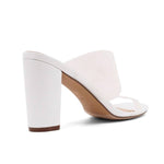 Shu Shop - Women's Gabrielle Clear Strap Block Heel