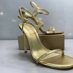 Larroude - Women's Venus Stiletto Patent Leather Heel Sandals