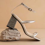 Oasis Society - Women's Giza Glittery Architectural Block Sandals