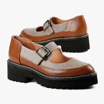 All Black - Women's Buckle Lug Jane Shoes