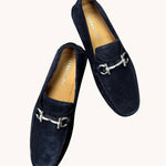 Salvatore Ferragamo - Men's Parigi Classic Gancini Bit Suede Driver Loafer