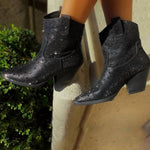 Corkys Footwear - Women's Rhinestone Block Ankle Bootie