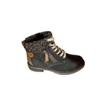 Extreme By Eddie Marc - Women's Knit Collar Lace Bootie With Zipper