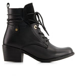 Andrea - Women's Leather Lace Up Ankle Booties