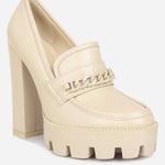 London Rag - Women's Corrine Chained Chunky Loafers