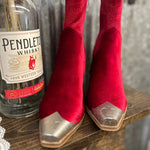 Beast Fashion - Women's Dakota Velvet Western Booties