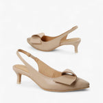 All Black - Women's Flat Bow Kitten Heels