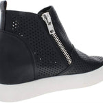 Steve Madden - Women's Wedgie Fashion Double Side Zipper Soft Sneakers