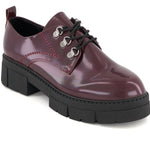 Andrea - Women's Chunky Sole Patent Oxfords