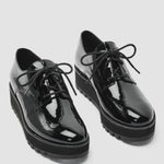 Eileen Fisher - Women's Eddy Patent Leather Platform Oxford Shoes