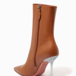 Amina Muaddi - Women's Giorgia Croc Leather Mid-calf Boots