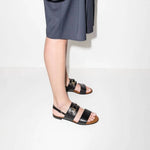 Salvatore Ferragamo - Women's Gancini-plaque Leather Sandals