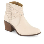 Forastero - Women's Real Leather Side Zipper Booties