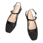 C.Paravano - Women's Slingback Square Toe Flats