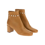 Salvatore Ferragamo - Women's Chain-link Leather Ankle Boots
