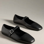 Jeffrey Campbell - Women's Elise Leather Mary Jane Flats