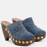 Alaia - Preloved Women's Le Sabot Denim Mules