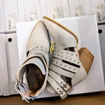Beast Fashion - Women's Strappy Ankle Boots