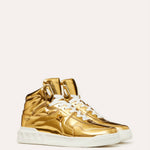 Valentino - Men's Stud Mirror Effect Synthetic Fiber Mid-top Sneakers