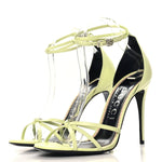 Gucci - Womens Charlotte Nappa Gg Ankle Strap High Heeled Sandals