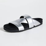 Roam - Women's 7 Slide Vegan Leather Flat Slip-on Sandals