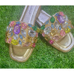 Pierre Dumas - Women's Gem Embellished Slide Sandals