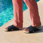 Manebi - Suede Crossed Bands Sandals Hamptons Espadrilles