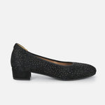 Piesanto - Women's Dressy Low Block Suede Heels