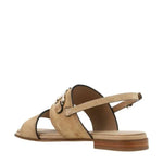 Salvatore Ferragamo - Women's Gancini Plaque Suede Sandals