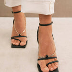 Alohas - Women's Straps Chain Leather Sandals